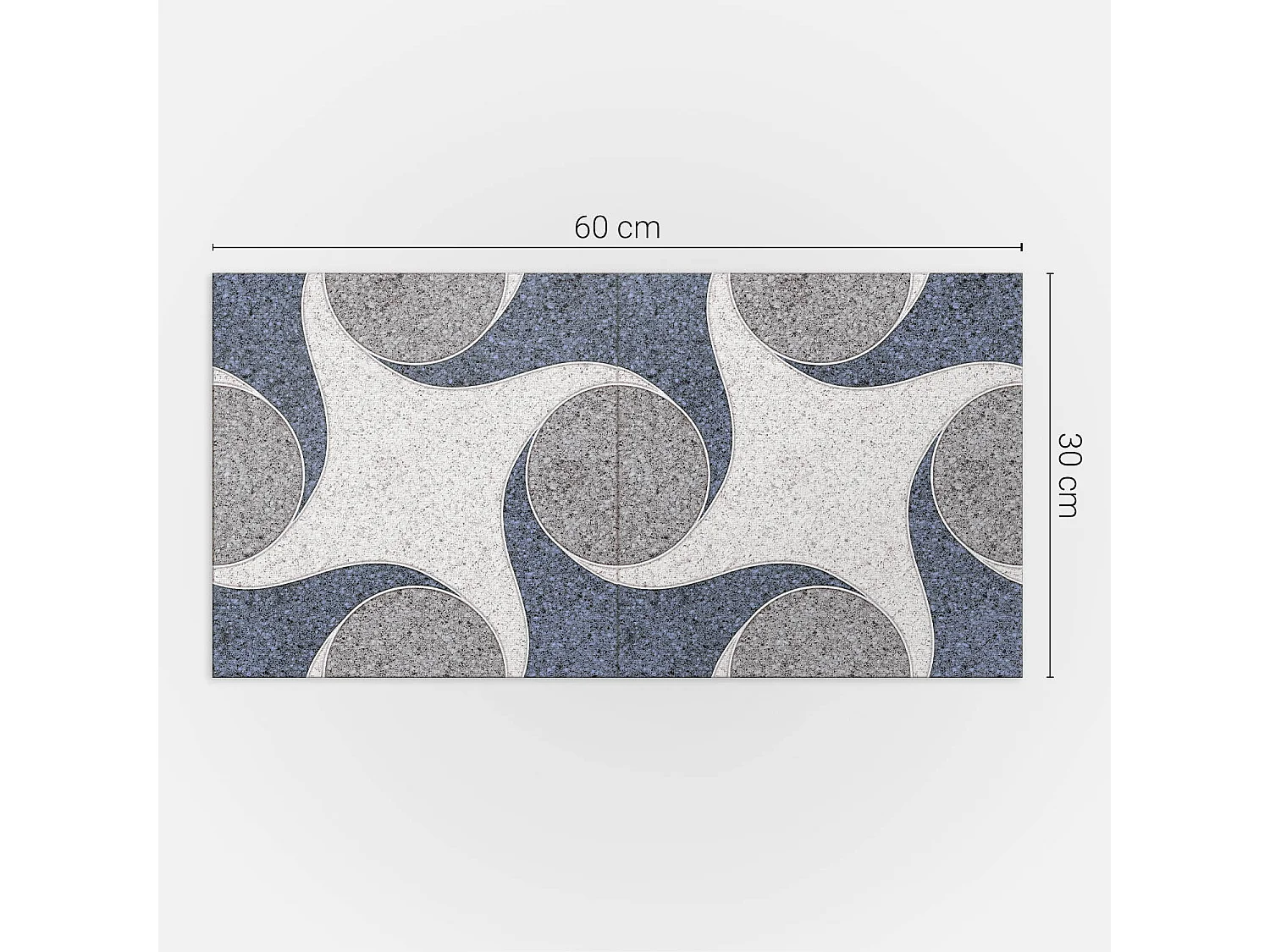 Wandpaneel selbstklebend, Wandverkleidung innen - 6x60x30 cm - Abstraktes Mosaikmuster