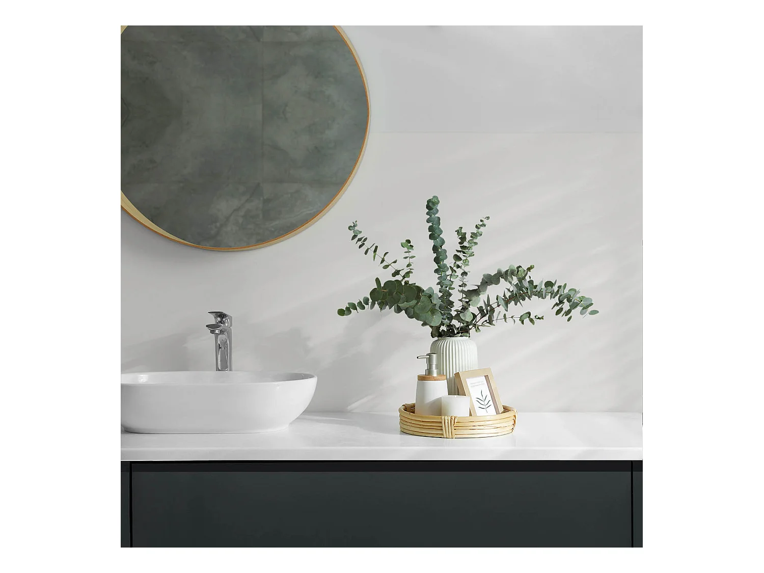 Wandpaneel selbstklebend, Wandverkleidung innen - 6x60x30 cm - Farbe Grau