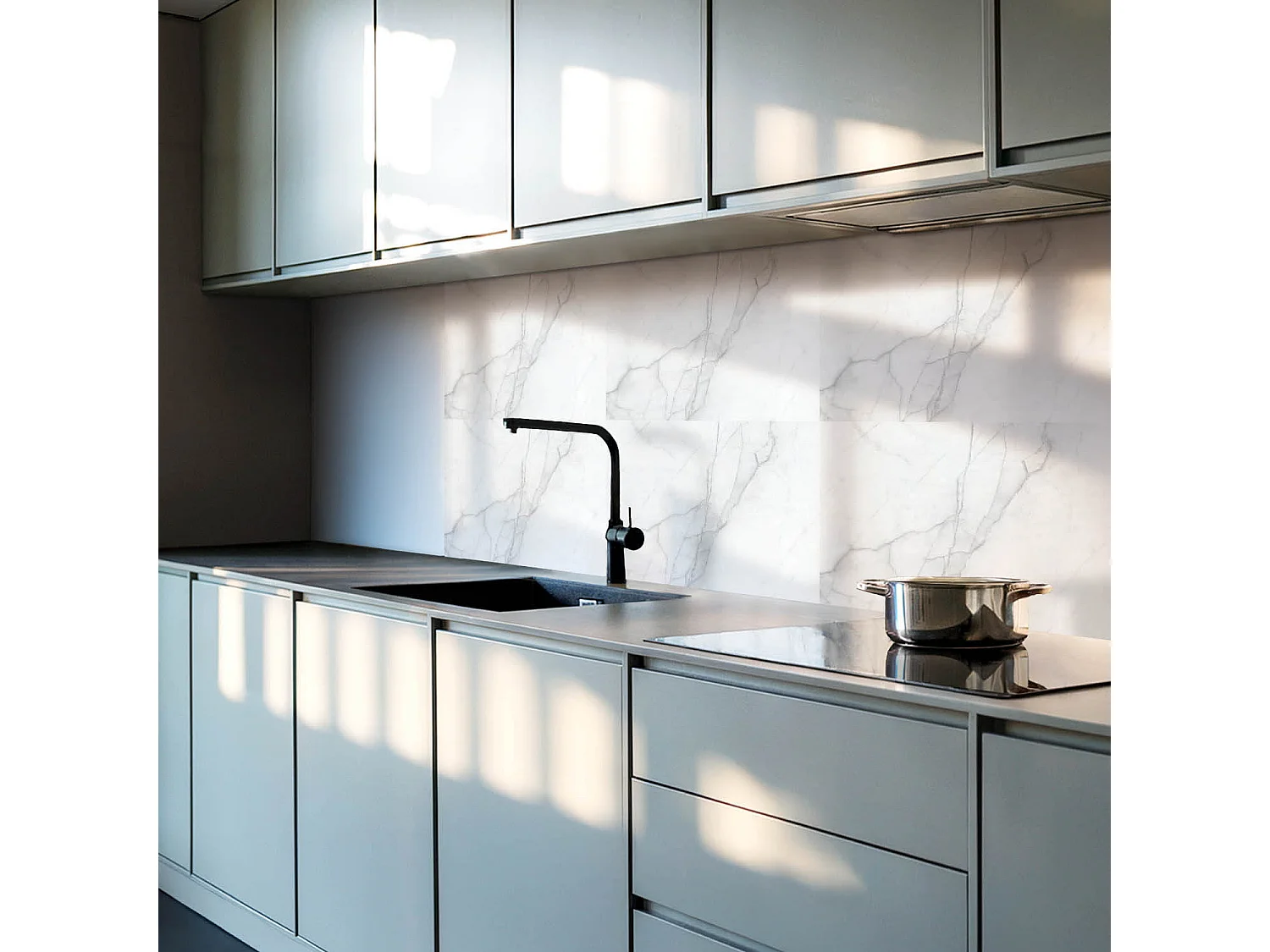 Wandpaneel selbstklebend, Wandverkleidung innen - 6x60x30 cm - Elegantes Marmormuster