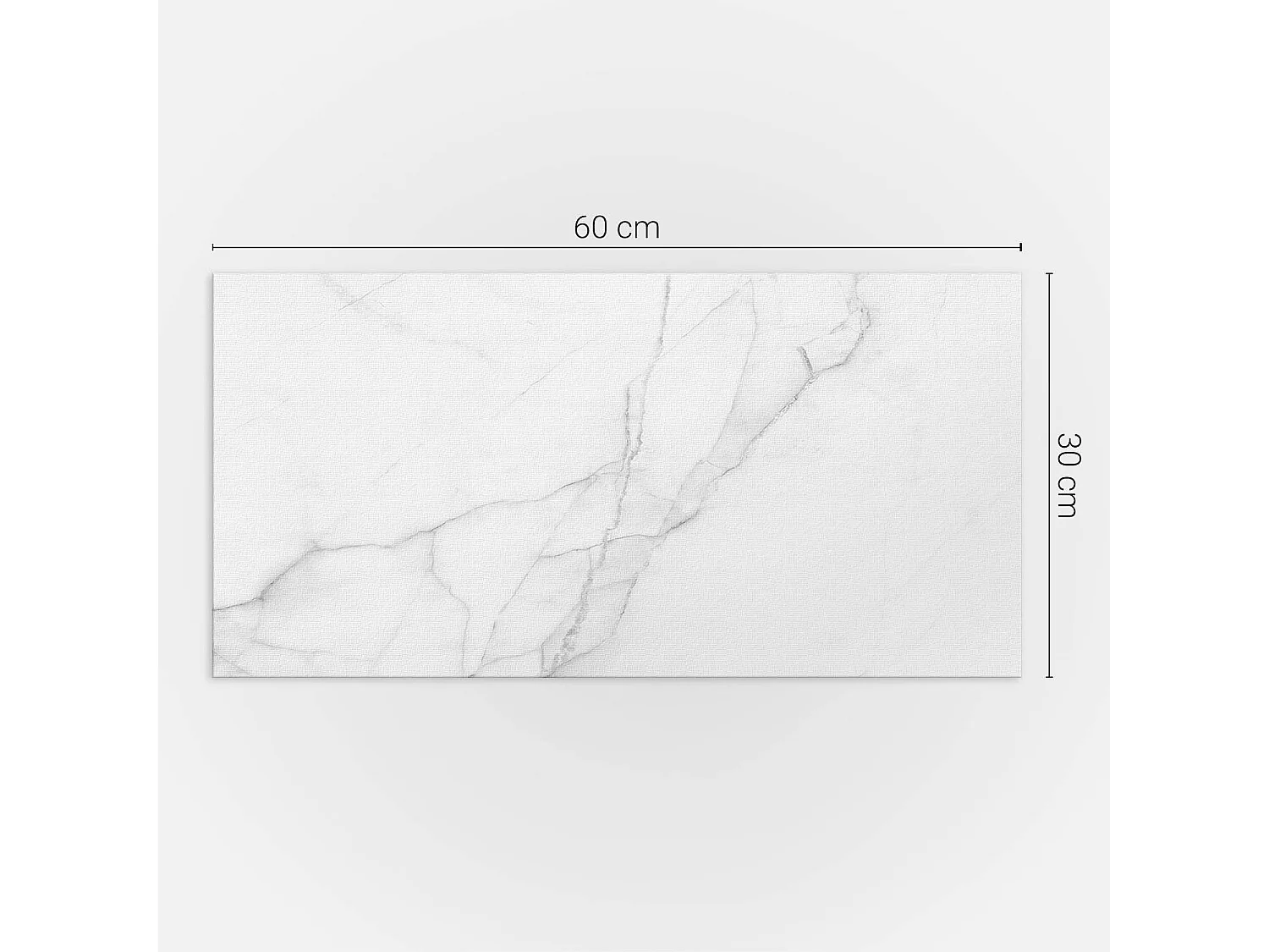 Panneaux muraux autocollants en vinyle imperméable - 6x60x30 cm - Modèle de marbre élégant