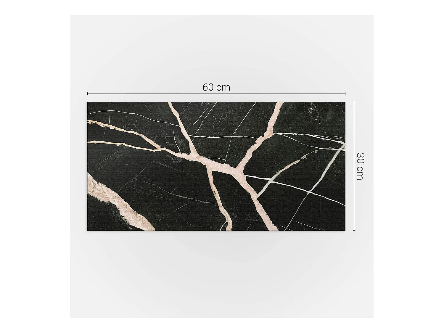 Wandpaneel selbstklebend, Wandverkleidung innen - 6x60x30 cm - Elegantes Marmormuster