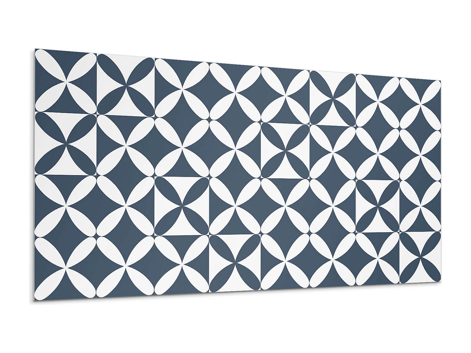 Panneaux muraux autocollants en vinyle imperméable - 10x40x20 cm - Motif de fleurs géométriques