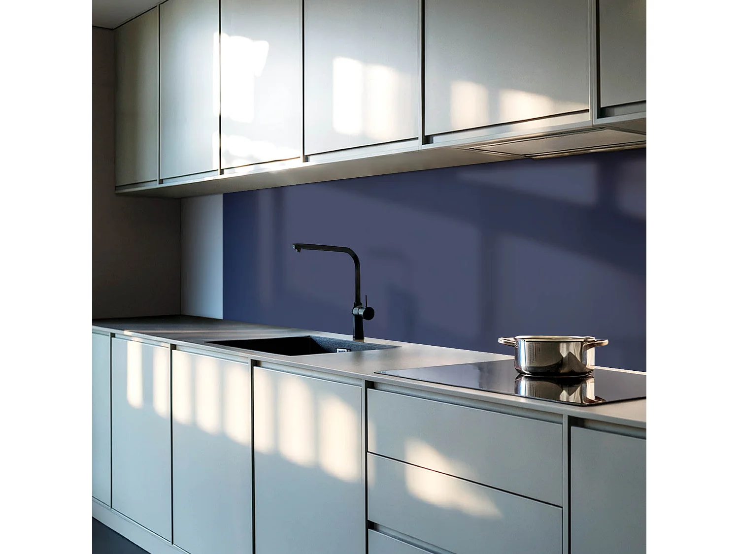 Panneaux muraux autocollants en vinyle imperméable - 100x50 cm - Couleur bleu marine foncé