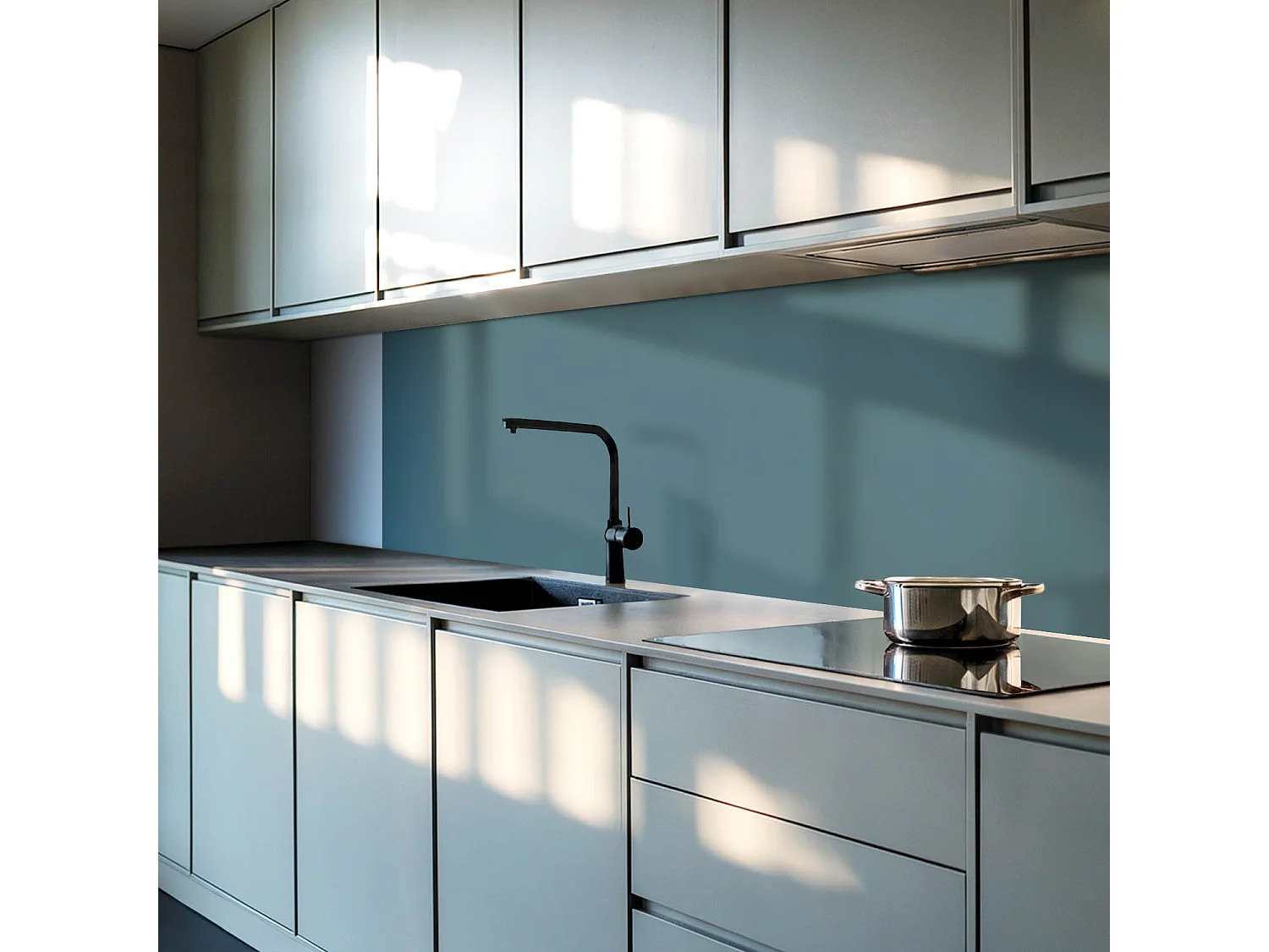 Wandpaneel selbstklebend, Wandverkleidung innen - 100x50 cm - Farbe Dunkelblaugrün