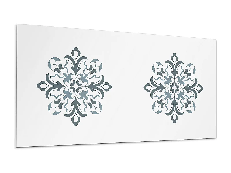 PVC wandpaneel, Vinyl wandverkleidung selbstklebend- 120x60 cm - Blumenmuster in Symmetrie