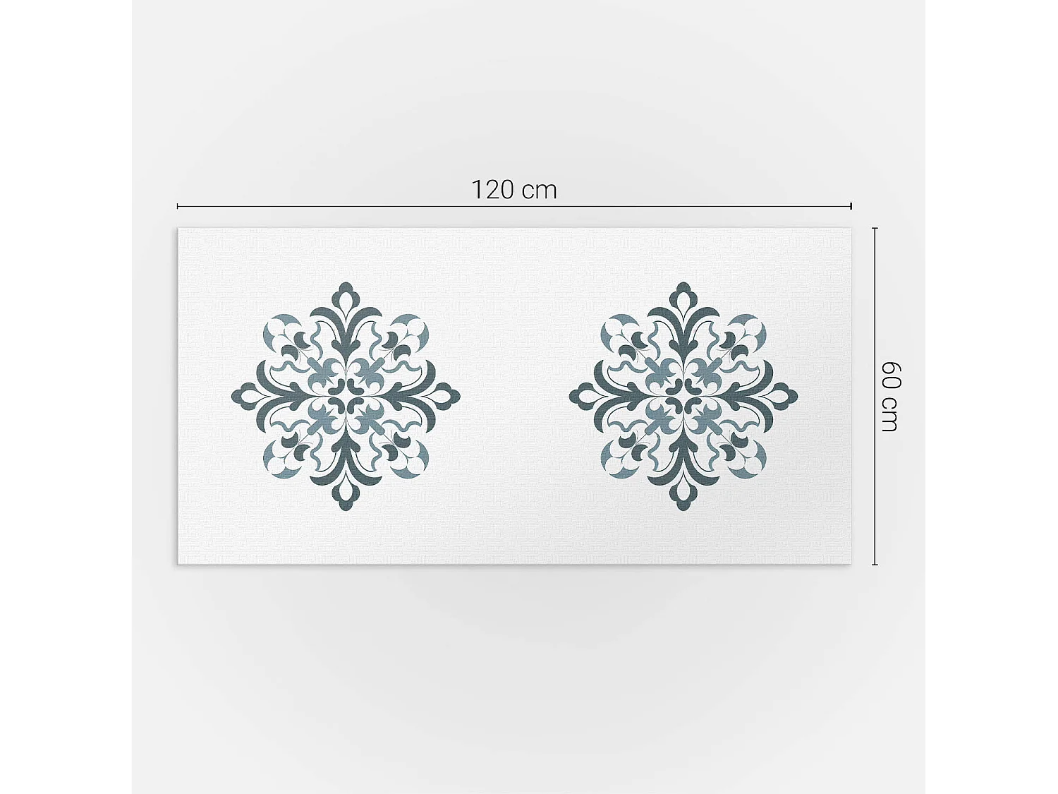 Panneaux muraux autocollants en vinyle imperméable - 120x60 cm - Motif floral en symétrie