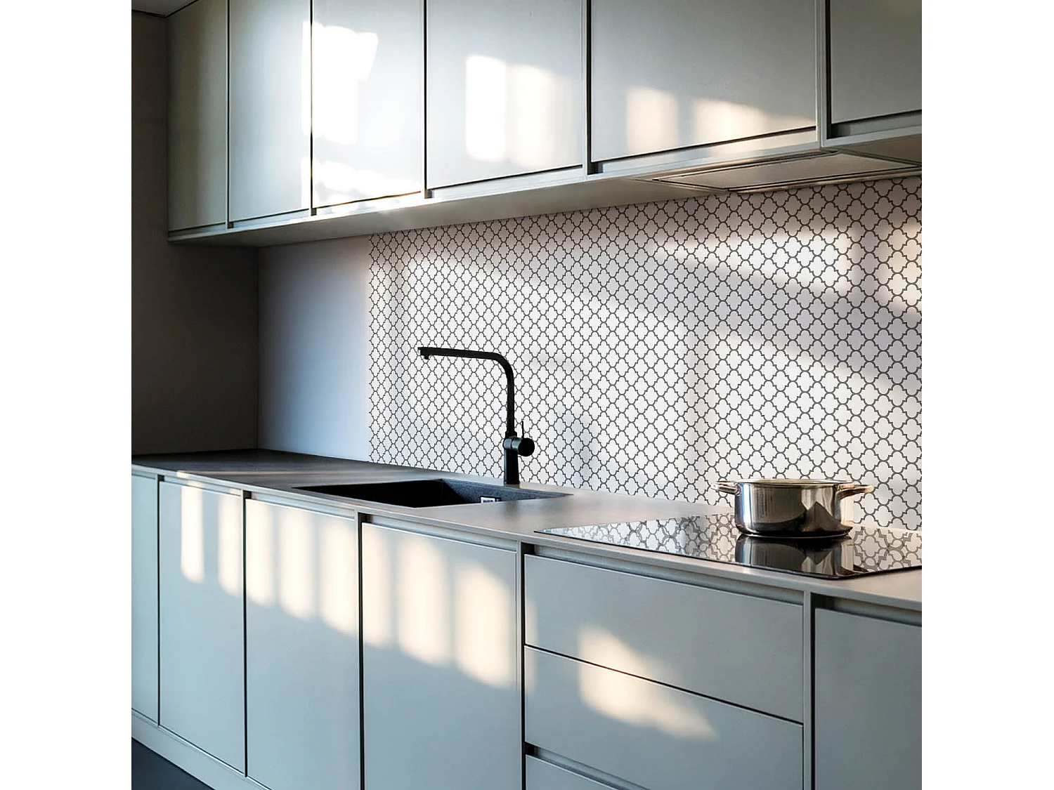 Wandpaneel selbstklebend, Wandverkleidung innen - 6x60x30 cm - Muster mit symmetrischen Formen