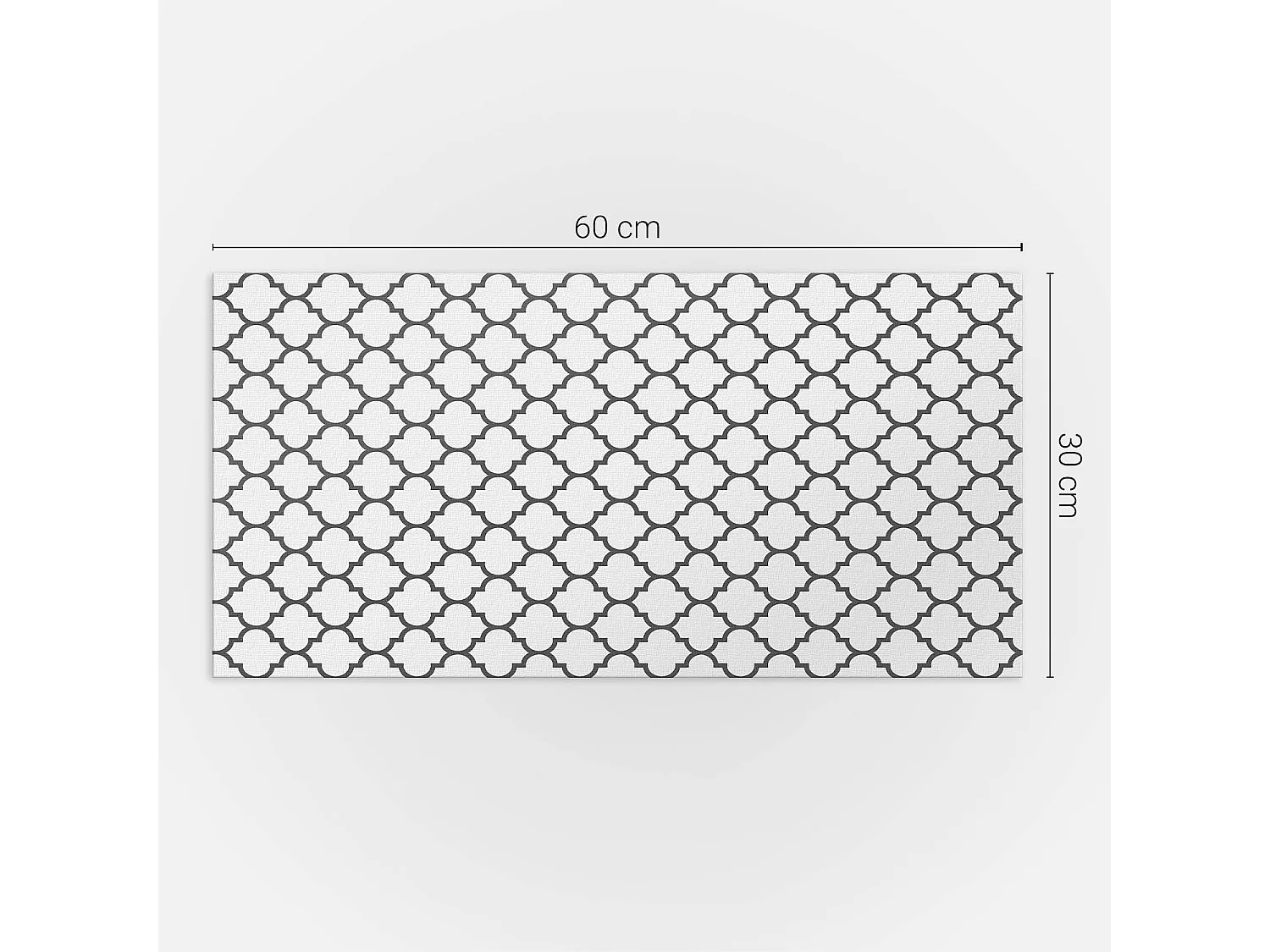 Panneaux muraux autocollants en vinyle imperméable - 6x60x30 cm - Modèle avec des formes symétriques