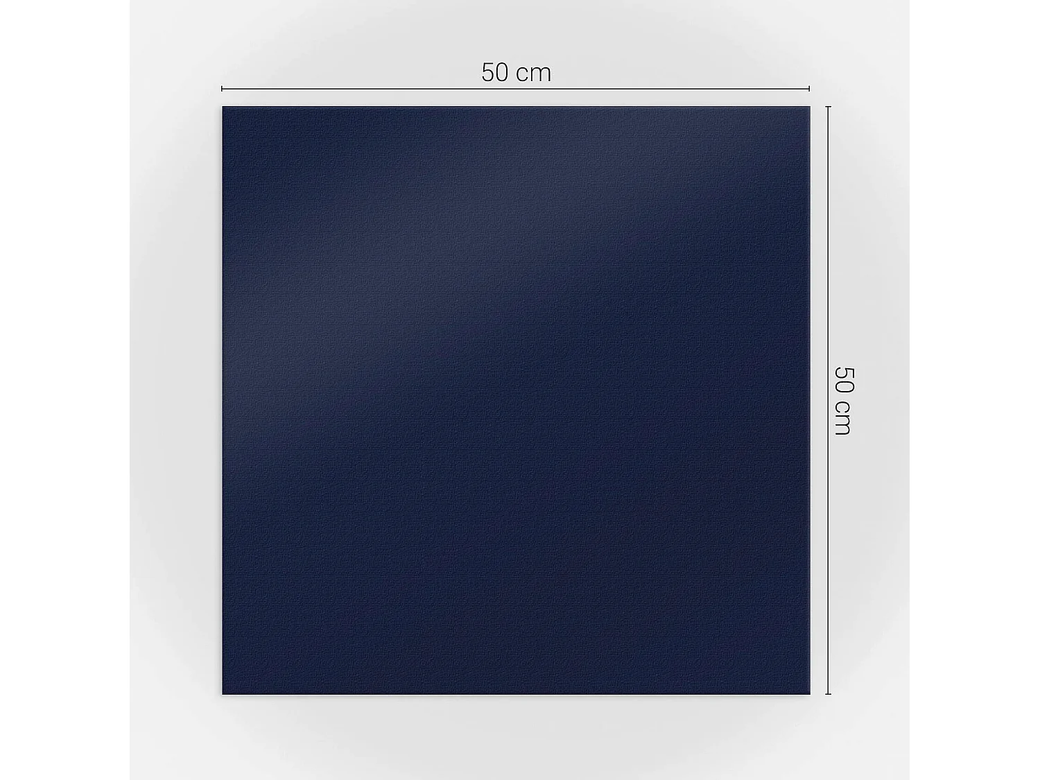 Panneaux muraux autocollants en vinyle imperméable - 4 x 50 x 50 cm - Couleur bleu marine foncé