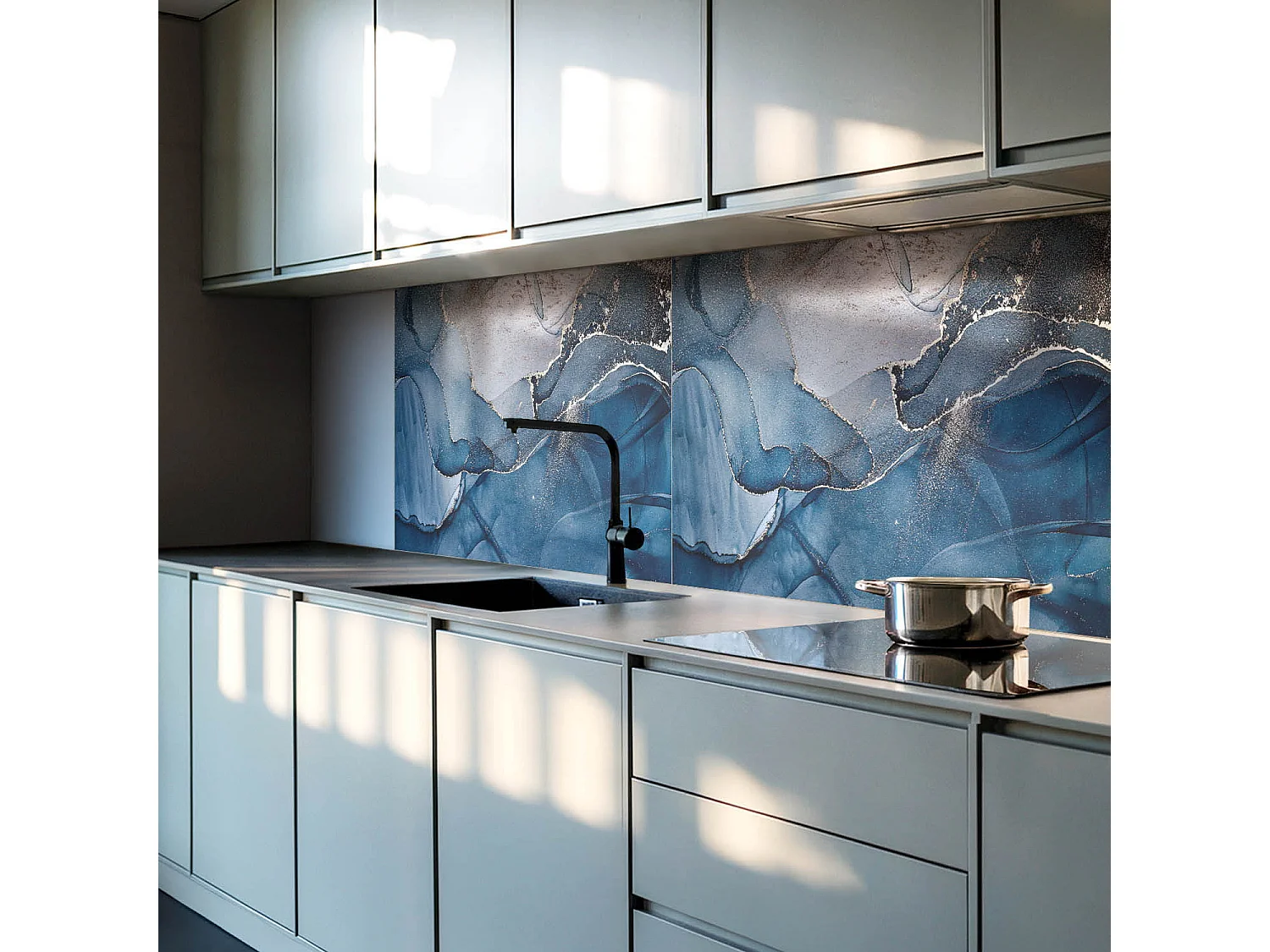 PVC wandpaneel, Vinyl wandverkleidung selbstklebend- 120x60 cm - Abstraktes Wellenmuster