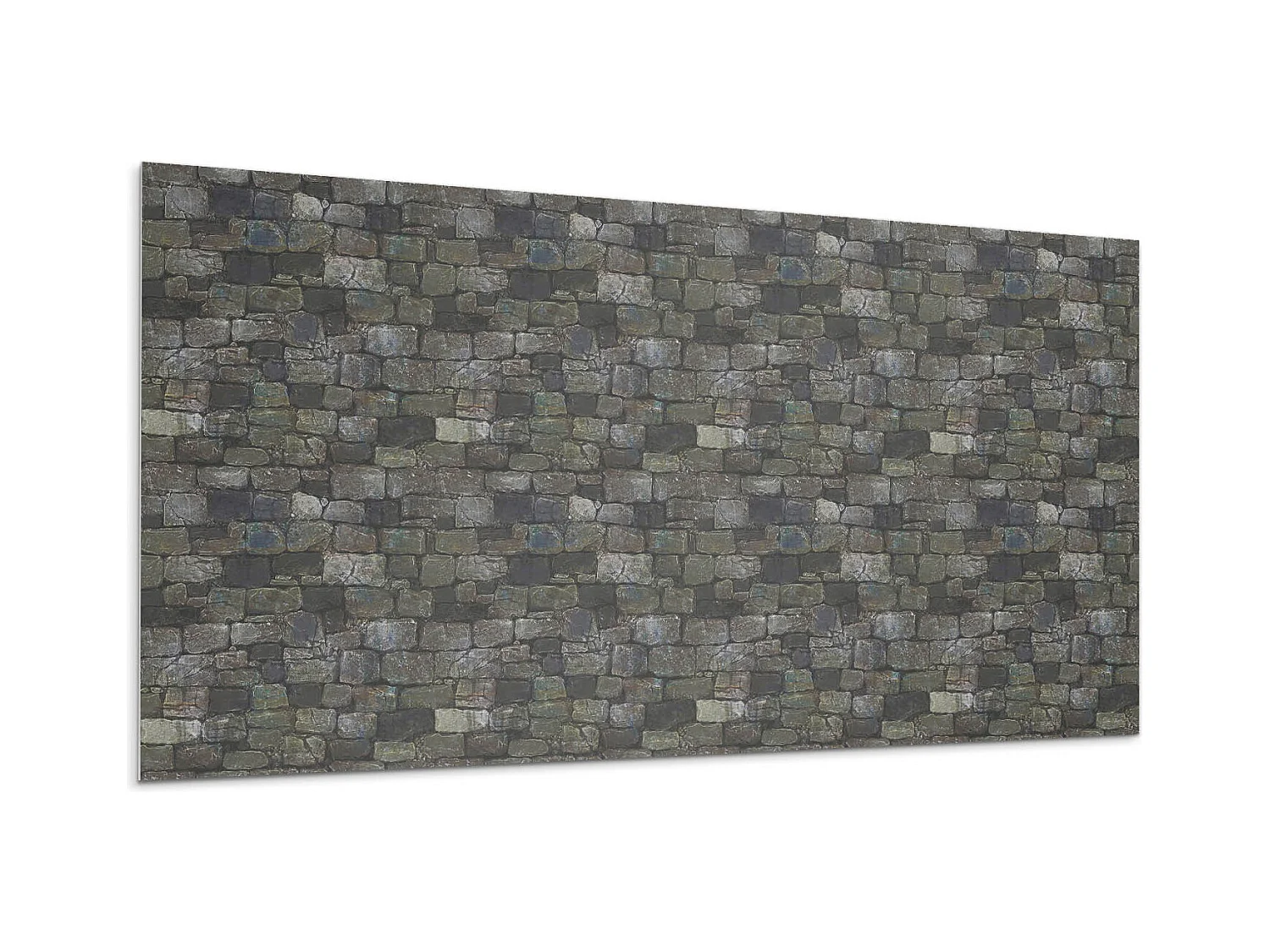 Panneaux muraux autocollants en vinyle imperméable - 100x50 cm - Texture de mur en pierre