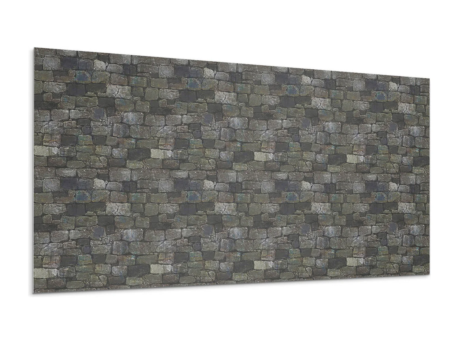 Wandpaneel selbstklebend, Wandverkleidung innen - 100x50 cm - Textur der Steinmauer