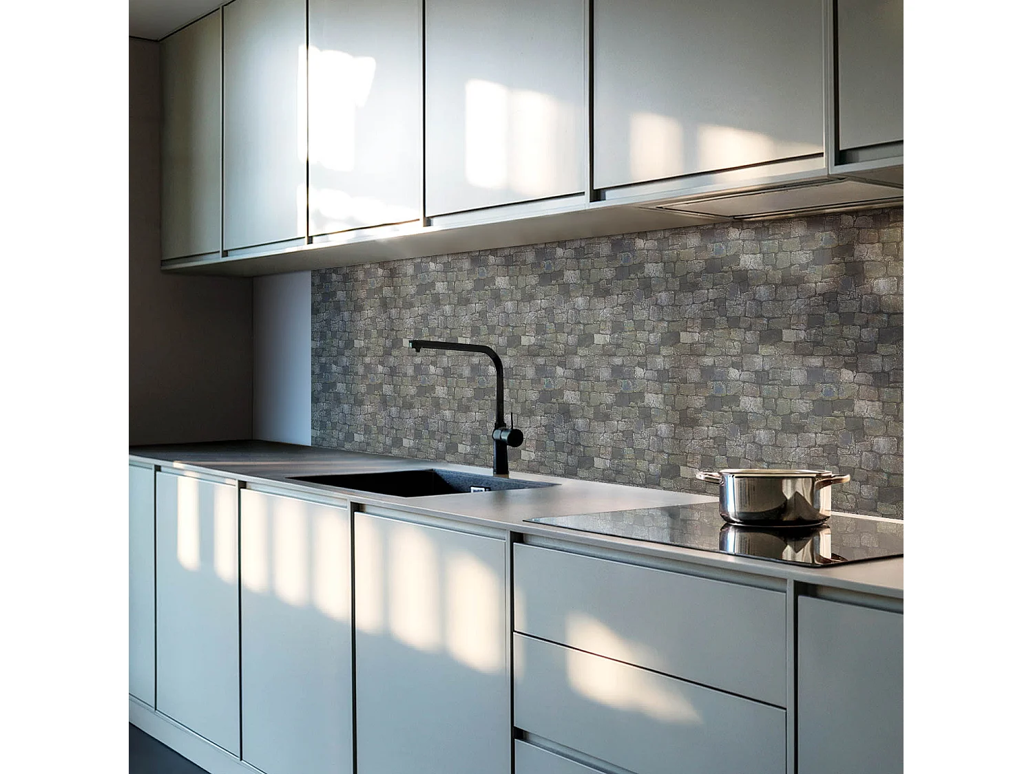 Wandpaneel selbstklebend, Wandverkleidung innen - 100x50 cm - Textur der Steinmauer