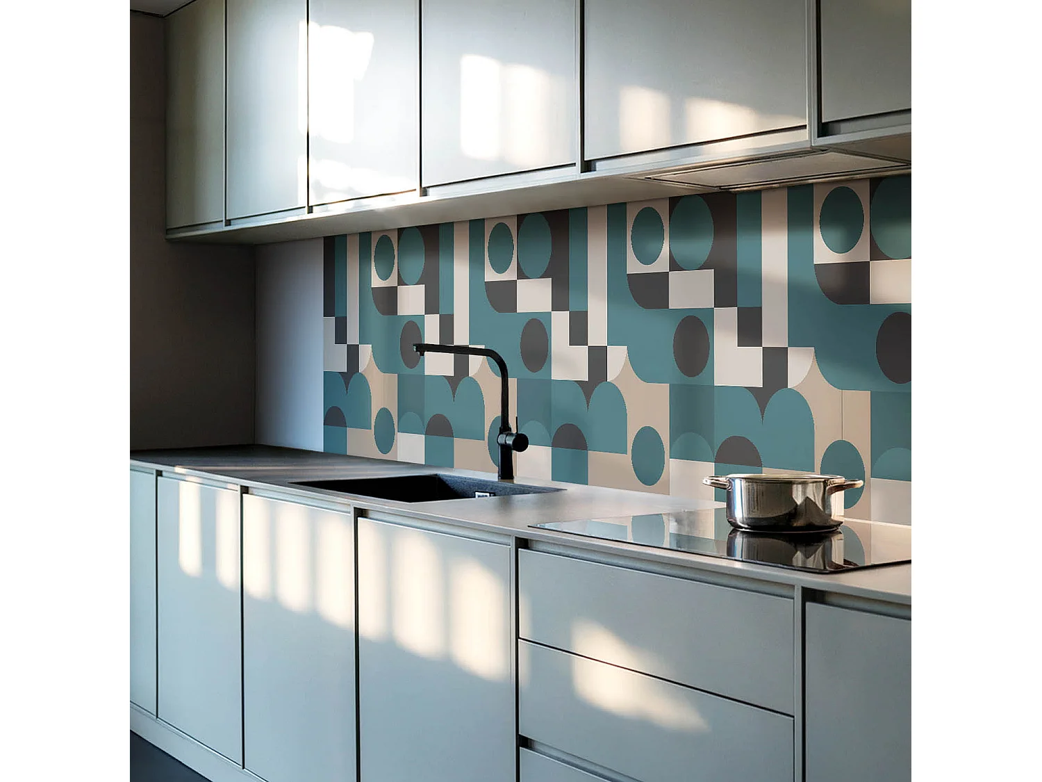 PVC wandpaneel, Vinyl wandverkleidung selbstklebend- 120x60 cm - Abstrakte Formen und Gestalten