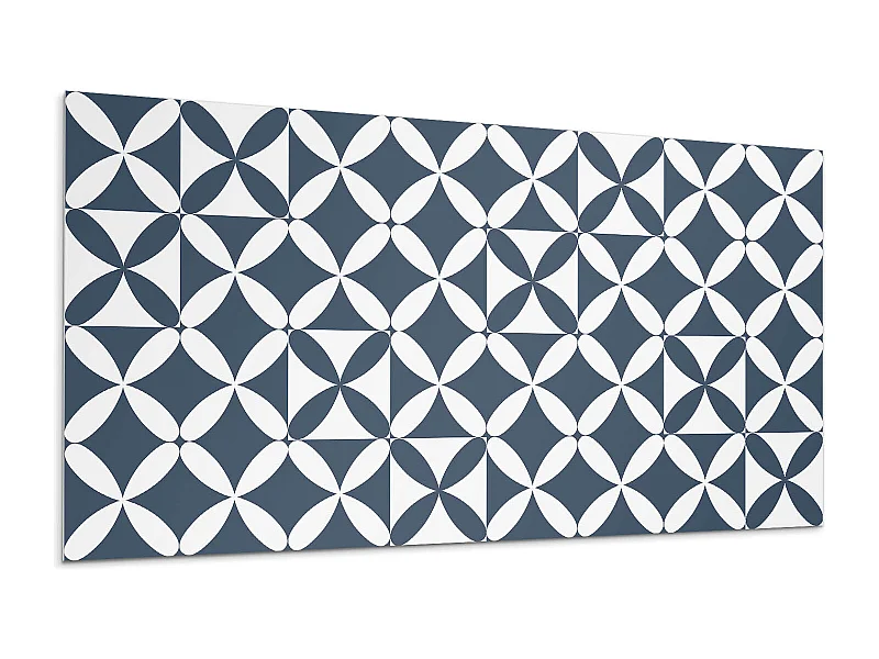 Wandpaneel selbstklebend, Wandverkleidung innen - 6x60x30 cm - Geometrisches Blumenmuster