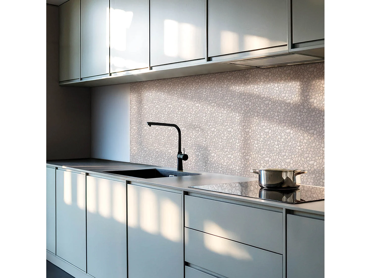 Panneaux muraux autocollants en vinyle imperméable - 6x60x30 cm - Motif en pierre naturelle