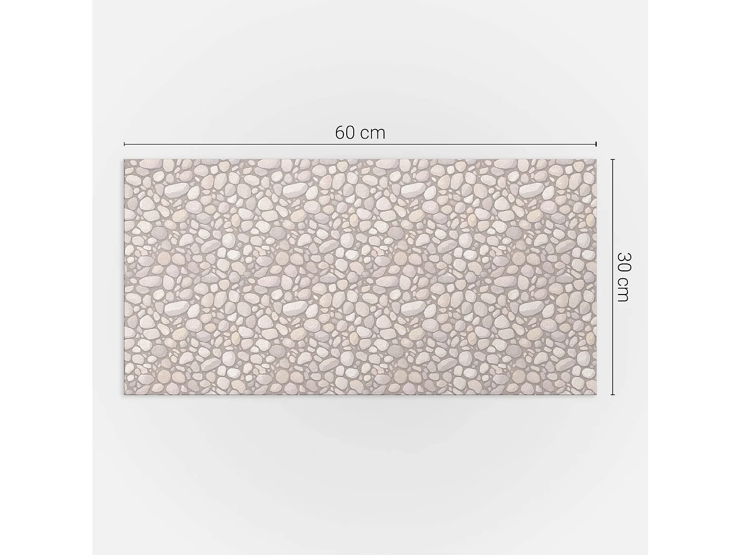 Panneaux muraux autocollants en vinyle imperméable - 6x60x30 cm - Motif en pierre naturelle