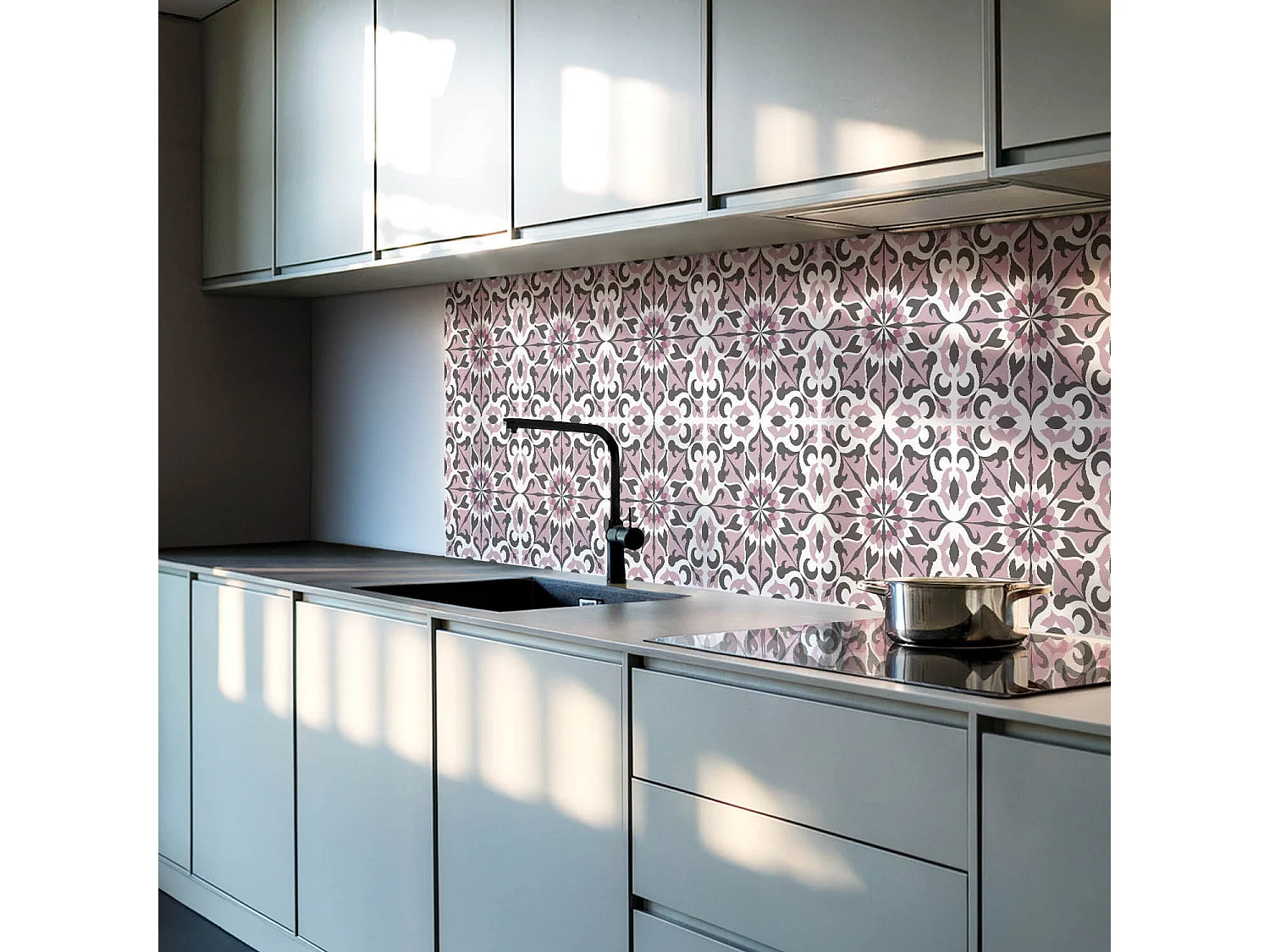 Wandpaneel selbstklebend, Wandverkleidung innen - 6x60x30 cm - Pflanzenmuster in Symmetrie