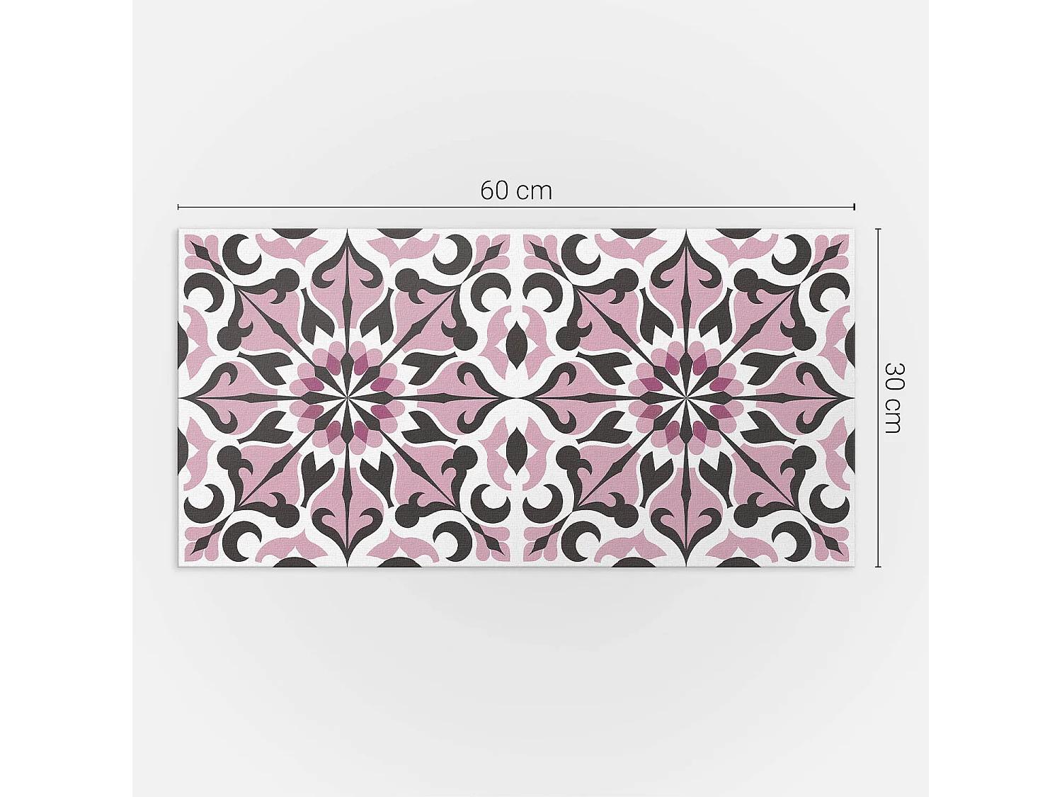 Panneaux muraux autocollants en vinyle imperméable - 6x60x30 cm - Motif végétal en symétrie