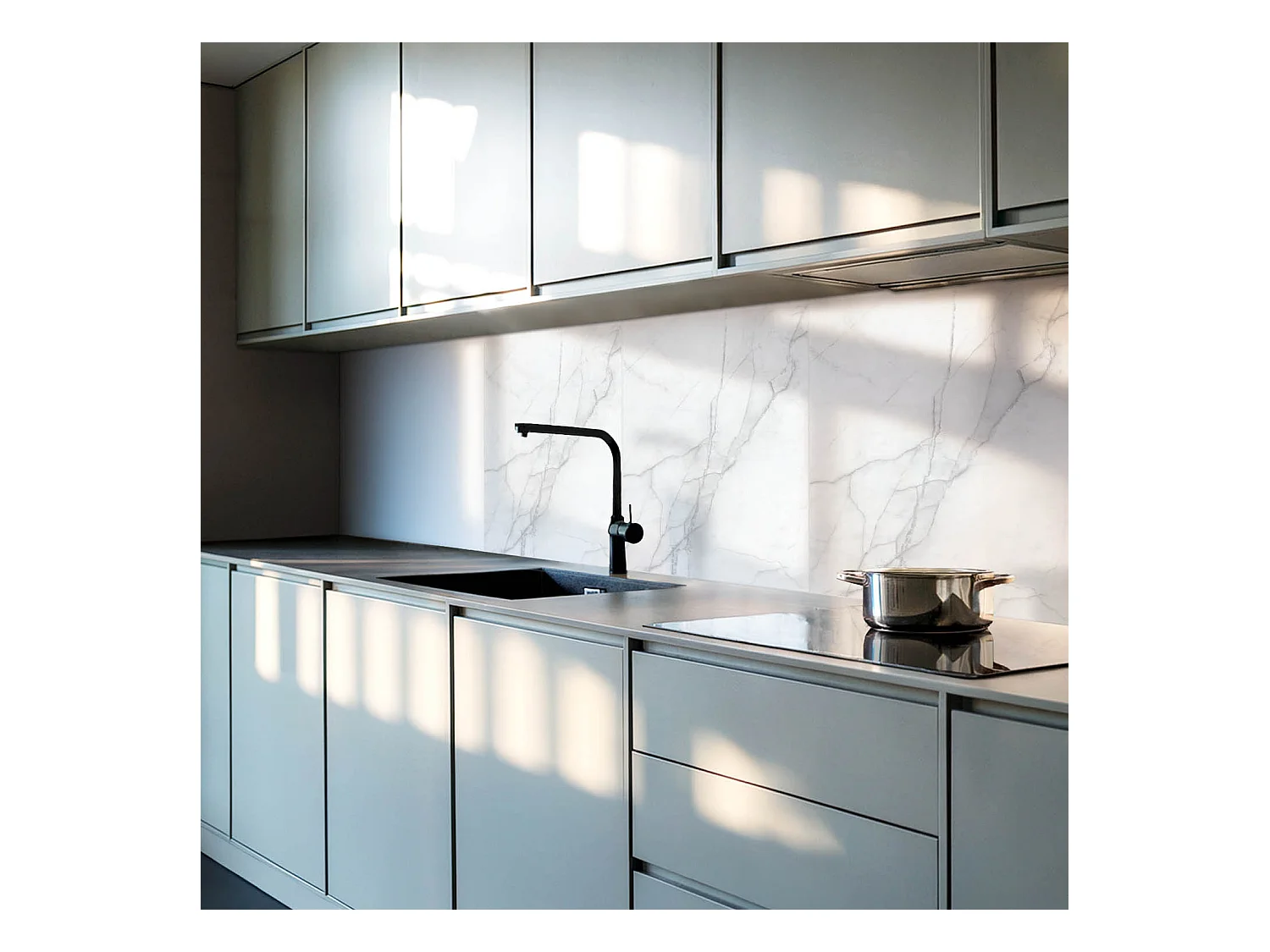 Wandpaneel selbstklebend, Wandverkleidung innen - 4 x 50 x 50 cm - Elegantes Marmormuster