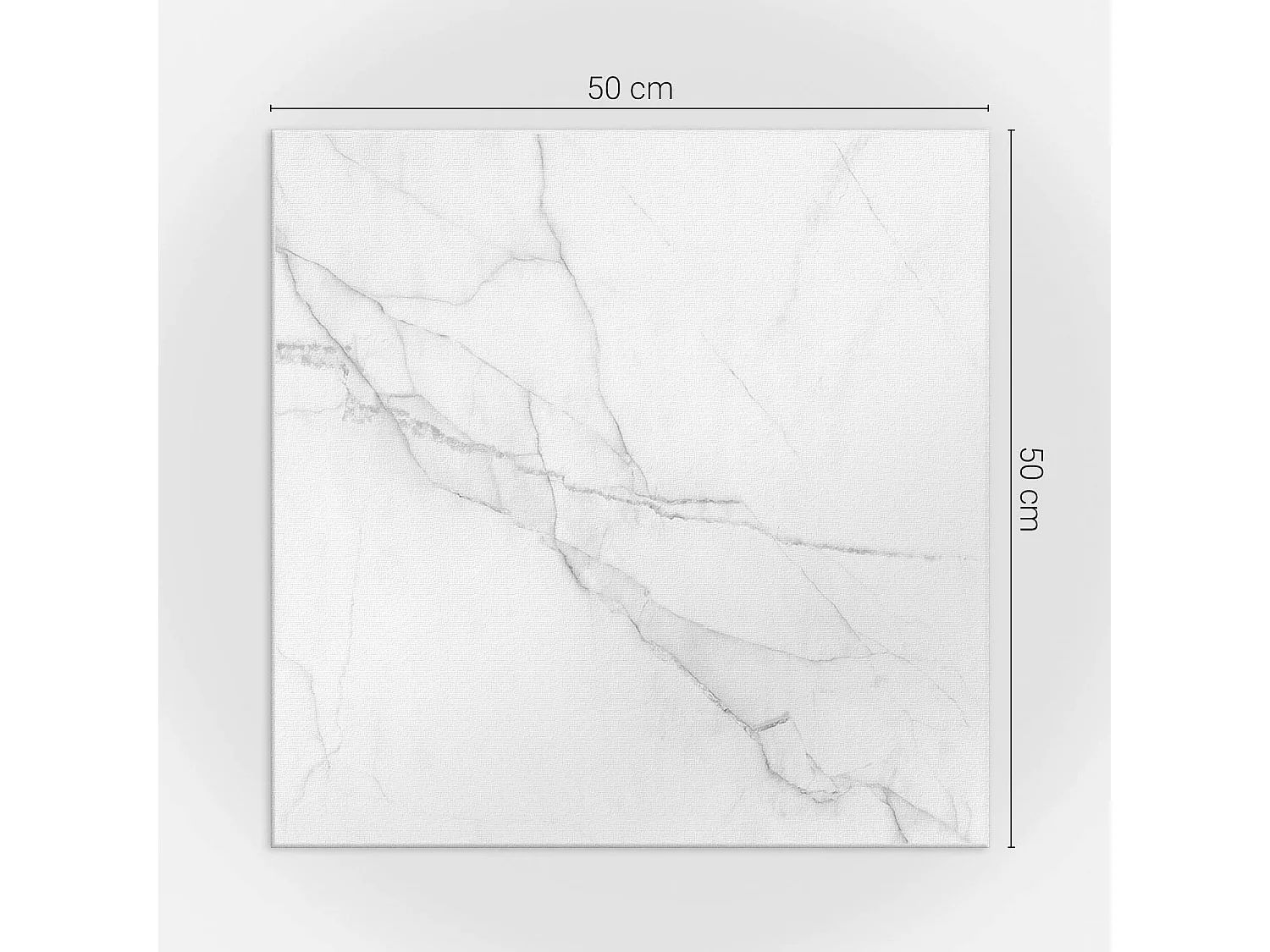 Panneaux muraux autocollants en vinyle imperméable - 4 x 50 x 50 cm - Modèle de marbre élégant