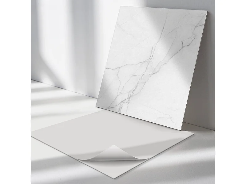 Wandpaneel selbstklebend, Wandverkleidung innen - 4 x 50 x 50 cm - Elegantes Marmormuster