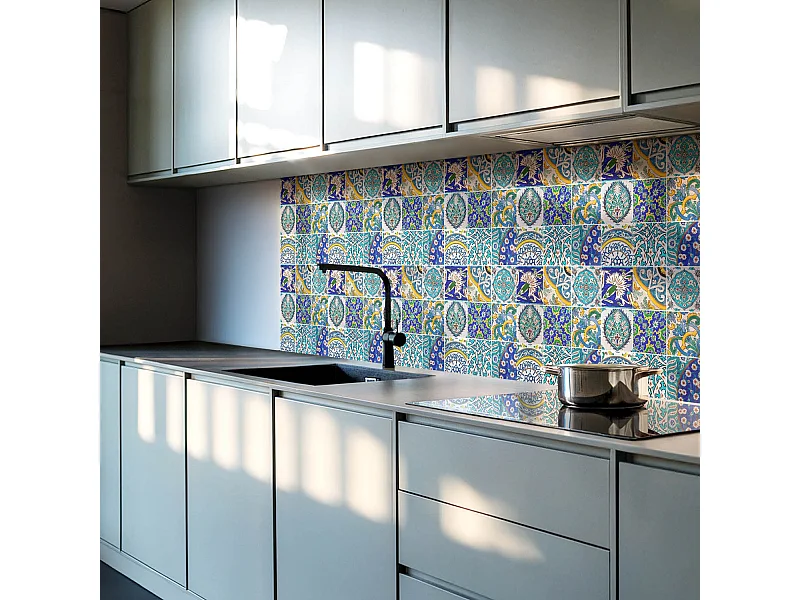 Wandpaneel selbstklebend, Wandverkleidung innen - 6x60x30 cm - Keramikmuster im Mosaik