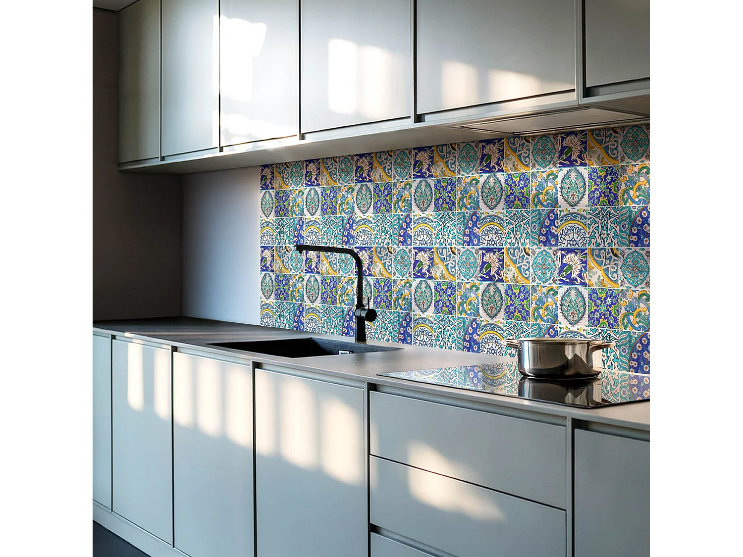 Wandpaneel selbstklebend, Wandverkleidung innen - 6x60x30 cm - Keramikmuster im Mosaik