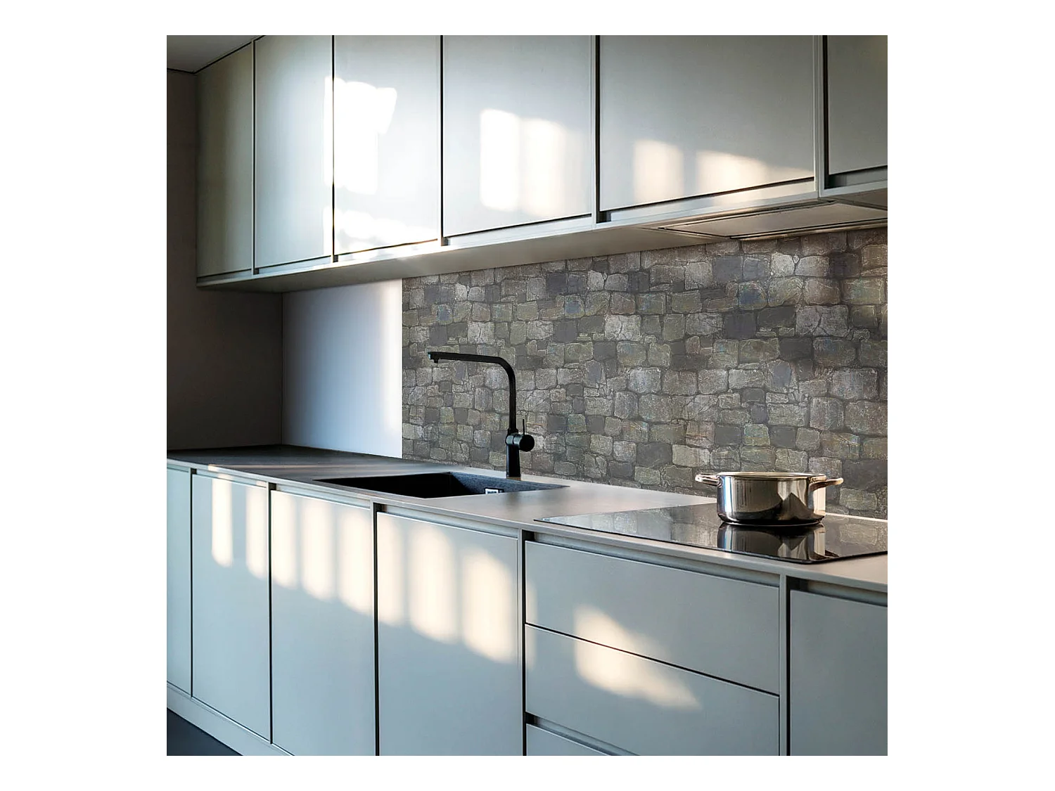 Zelfklevende wandbekleding, PVC wandpaneel, Vinyl wandbekleding - 4 x 50 x 50 cm - Stenen muur textuur