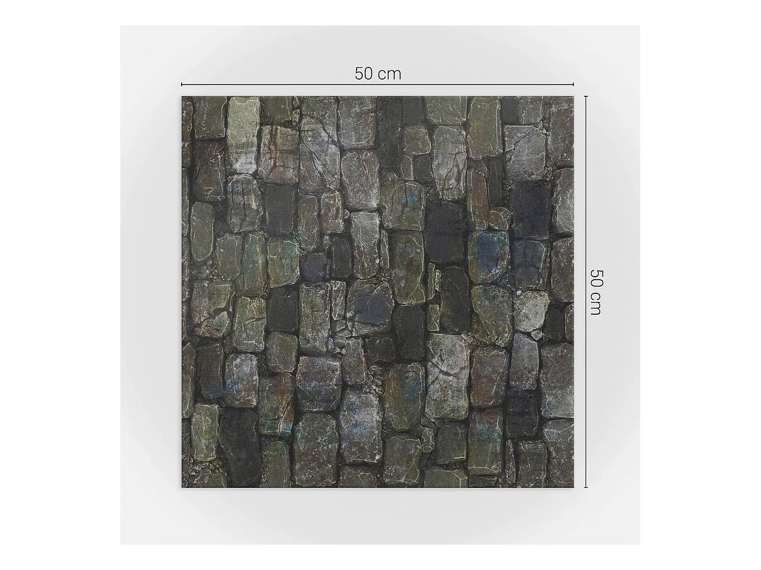 Zelfklevende wandbekleding, PVC wandpaneel, Vinyl wandbekleding - 4 x 50 x 50 cm - Stenen muur textuur