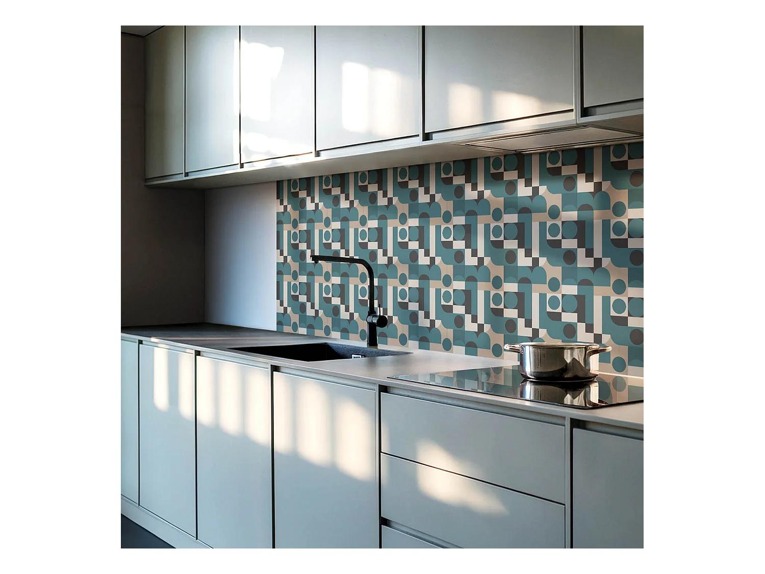 Wandpaneel selbstklebend, Wandverkleidung innen - 10x40x20 cm - Abstrakte Formen und Gestalten