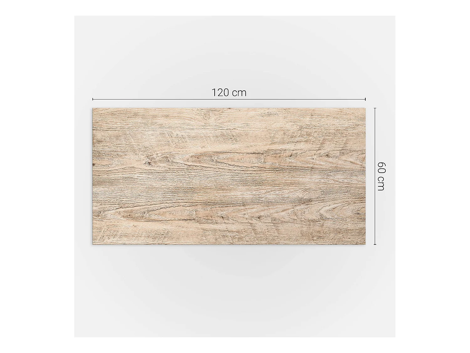 Panneaux muraux autocollants en vinyle imperméable - 120x60 cm - Texture bois naturel