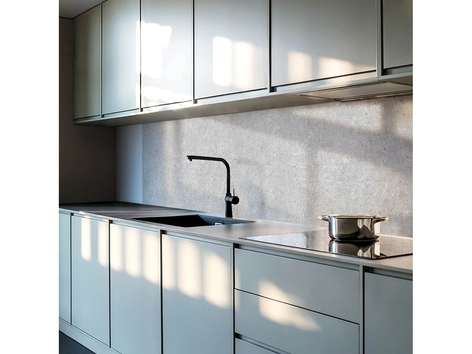 Wandpaneel selbstklebend, Wandverkleidung innen - 100x50 cm - Rohe Betonstruktur