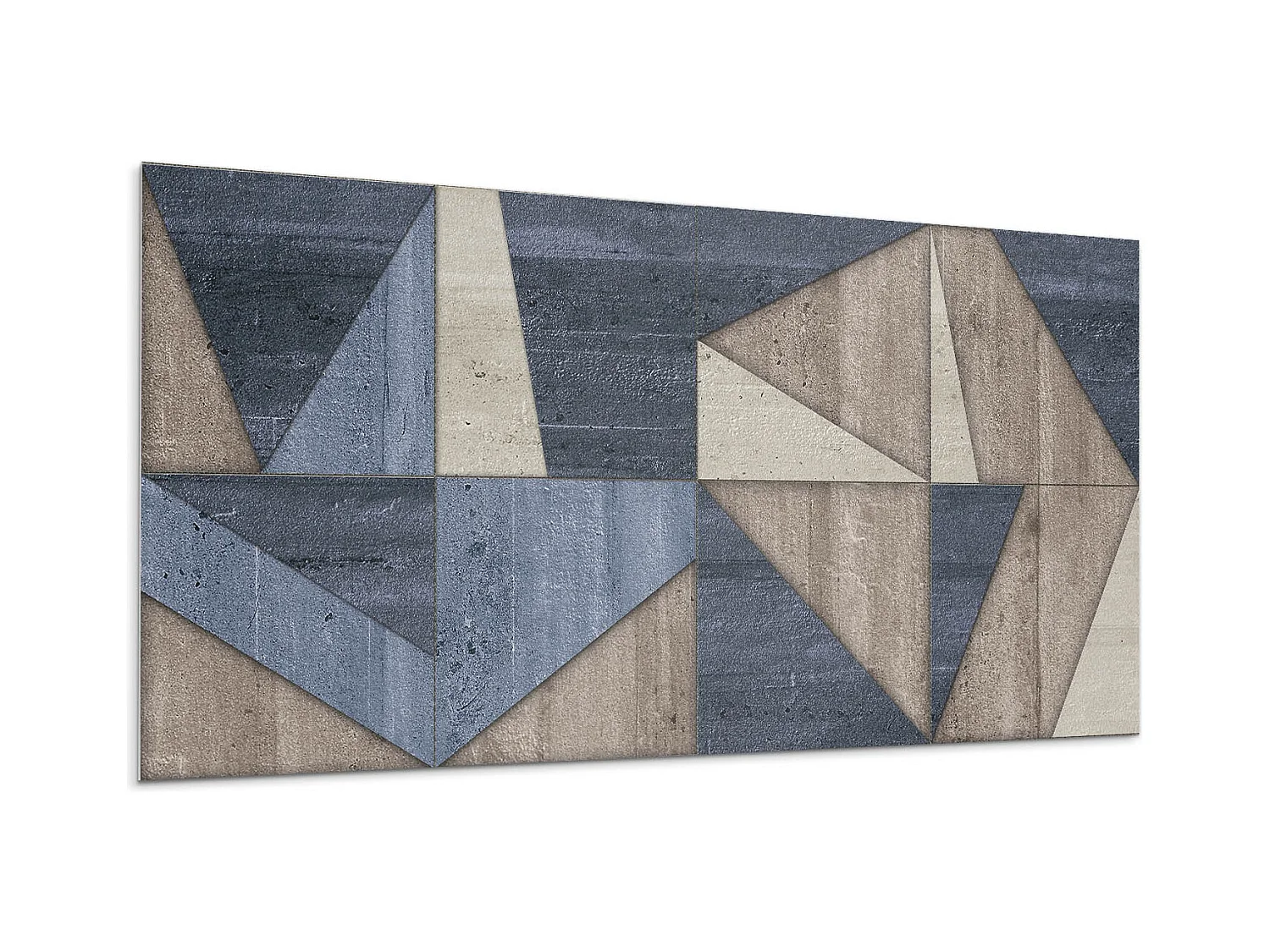 Panneaux muraux autocollants en vinyle imperméable - 100x50 cm - Motif géométrique abstrait