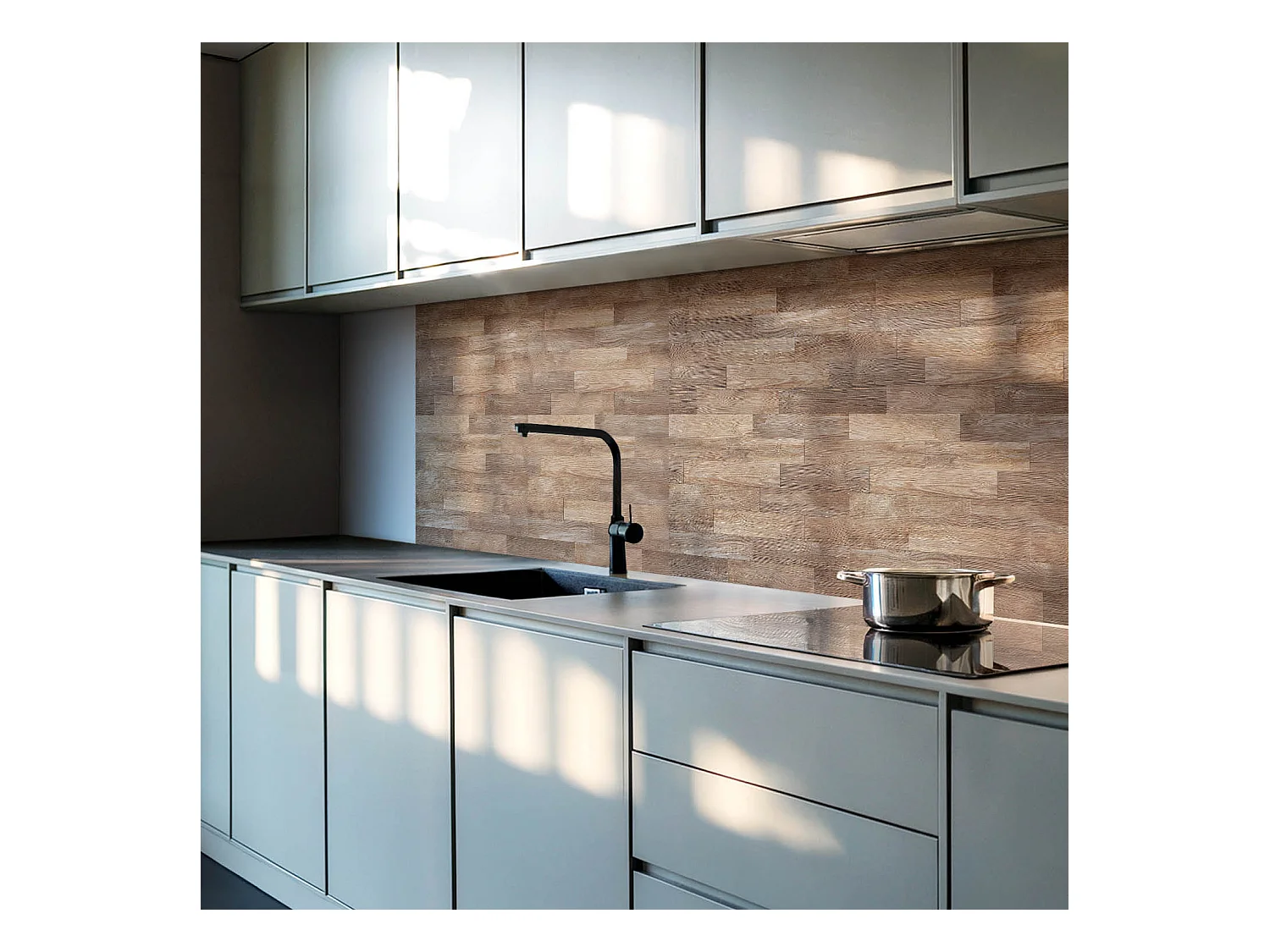 PVC wandpaneel, Vinyl wandverkleidung selbstklebend- 120x60 cm - Dielenmuster