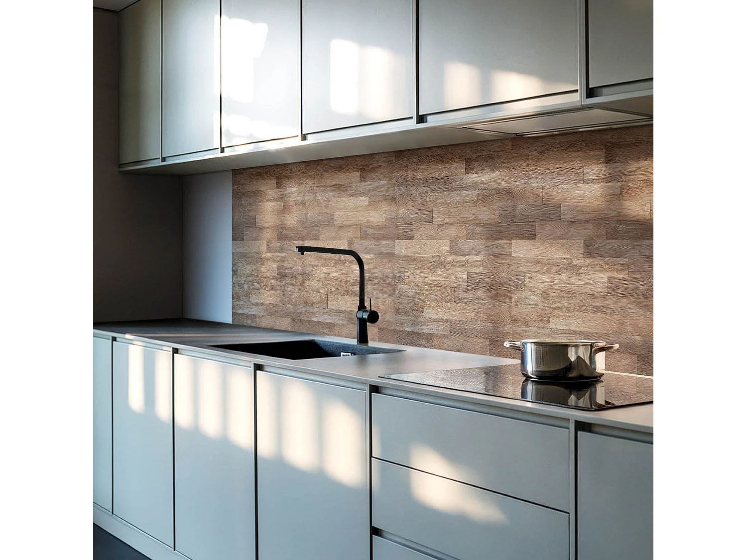 Panneaux muraux autocollants en vinyle imperméable - 120x60 cm - Modèle de plancher