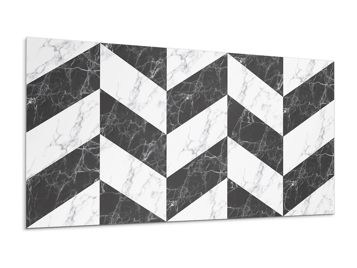 PVC wandpaneel, Vinyl wandverkleidung selbstklebend- 120x60 cm - Marmor-Fischgrätenmuster