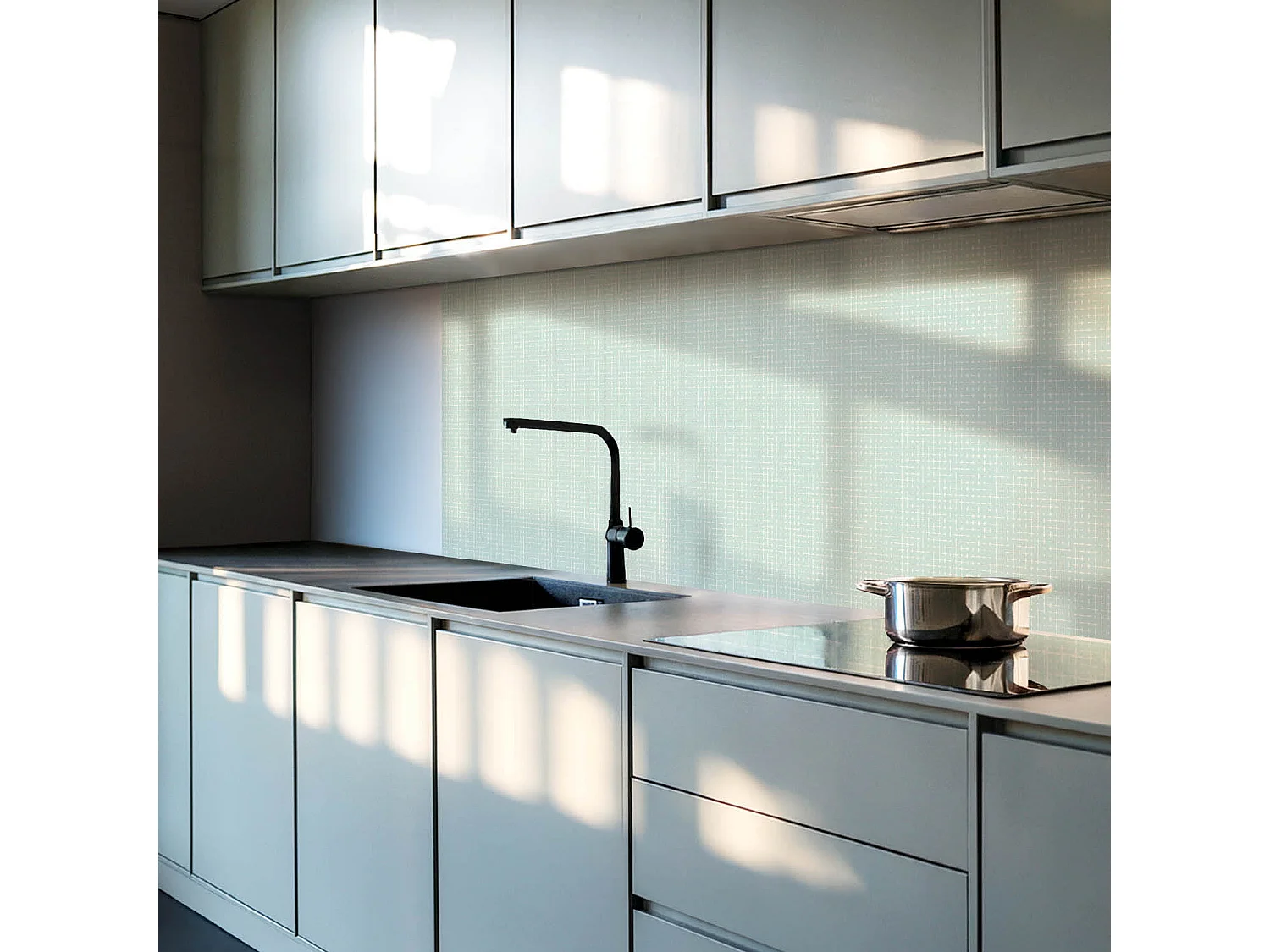 Wandpaneel selbstklebend, Wandverkleidung innen - 10x40x20 cm - Geometrie von Linien und Kreuzen