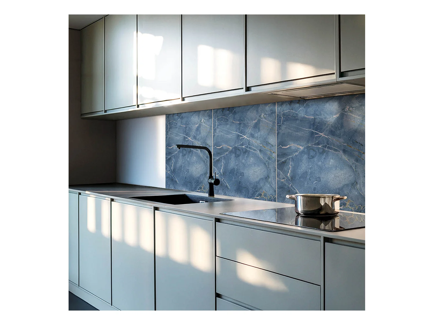 Wandpaneel selbstklebend, Wandverkleidung innen - 4 x 50 x 50 cm - Natursteinmuster