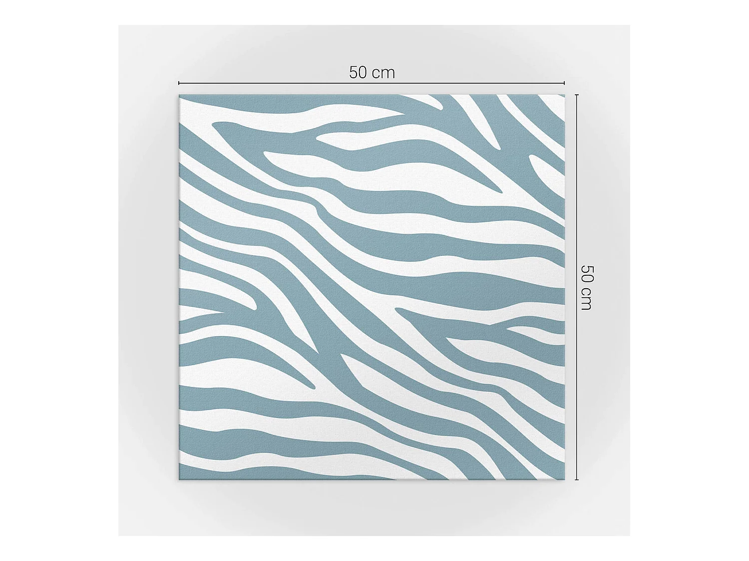 Panneaux muraux autocollants en vinyle imperméable - 4 x 50 x 50 cm - Motif zébré