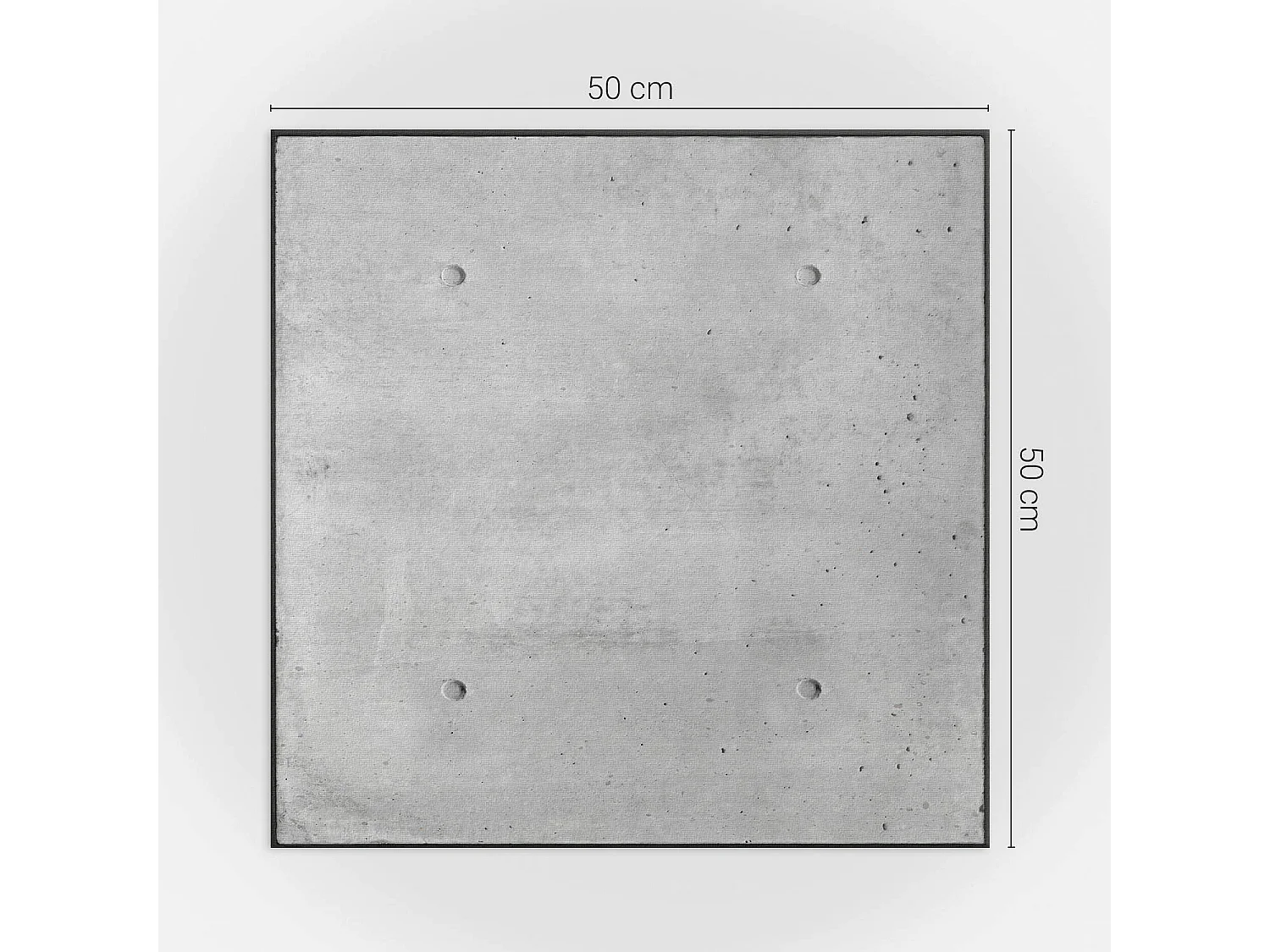 Panneaux muraux autocollants en vinyle imperméable - 4 x 50 x 50 cm - Texture de béton brut