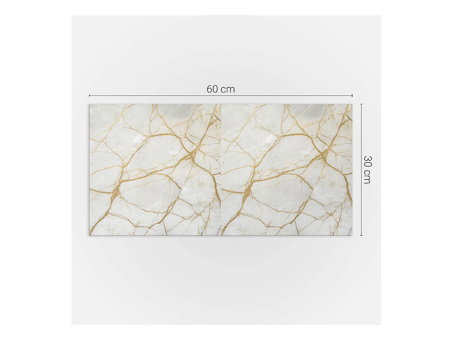 Wandpaneel selbstklebend, Wandverkleidung innen - 6x60x30 cm - Elegantes Marmormuster