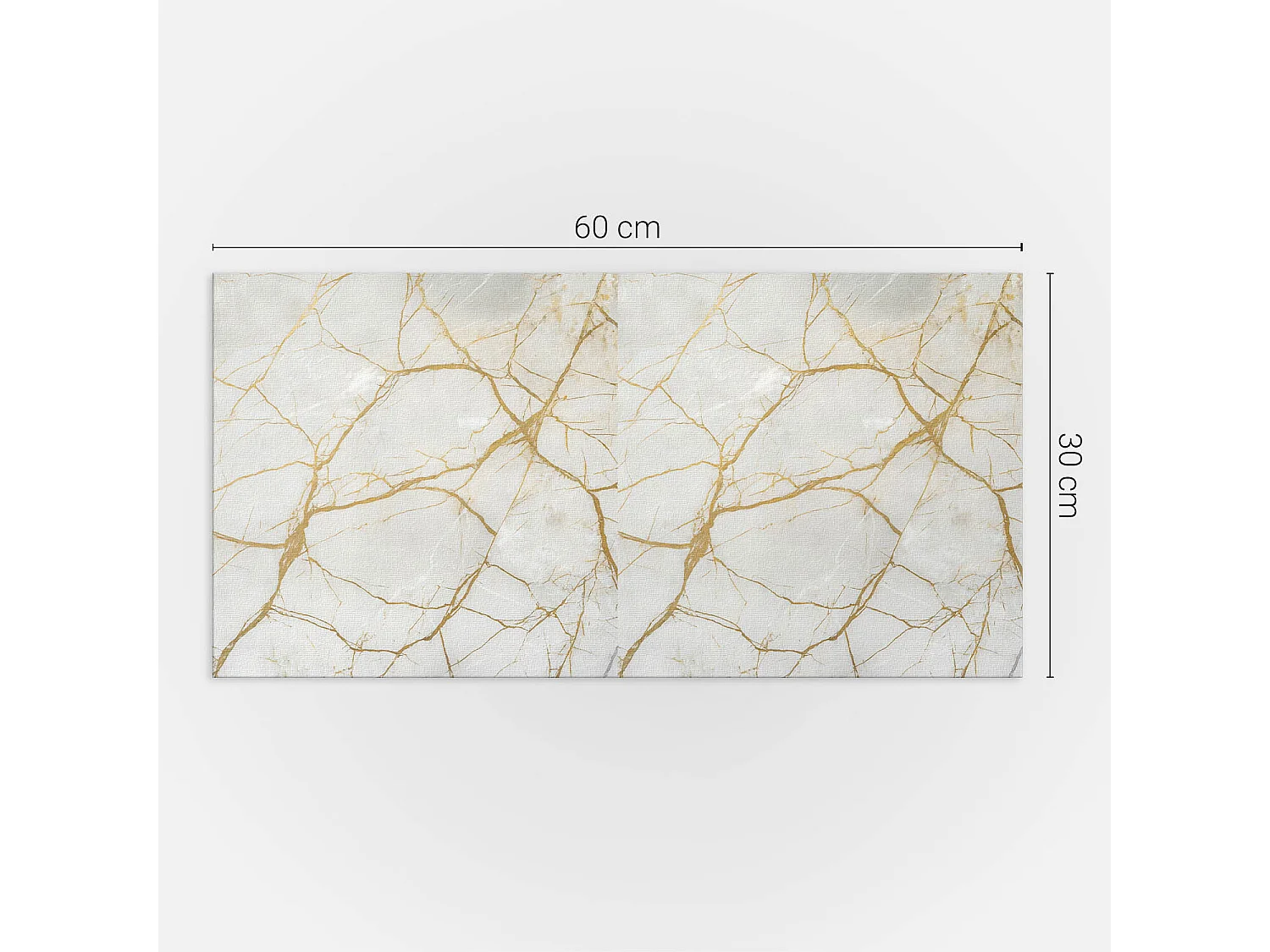 Panneaux muraux autocollants en vinyle imperméable - 6x60x30 cm - Modèle de marbre élégant