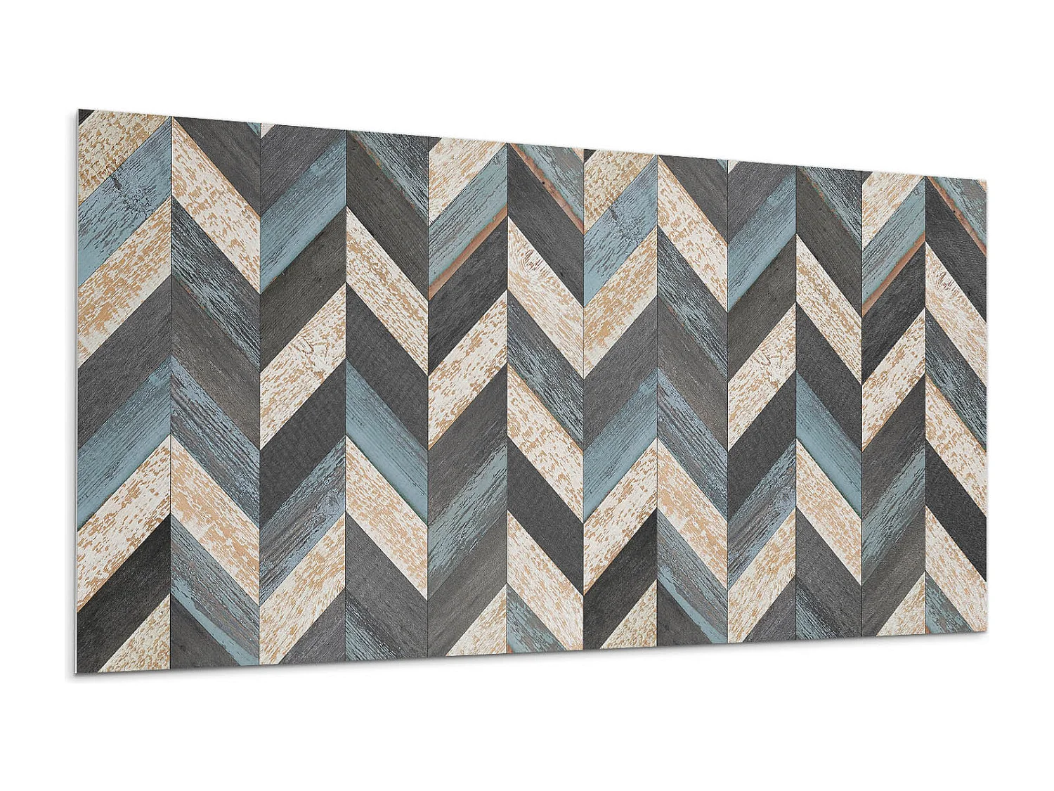 Wandpaneel selbstklebend, Wandverkleidung innen - 10x40x20 cm - Zickzackmuster mit Holz