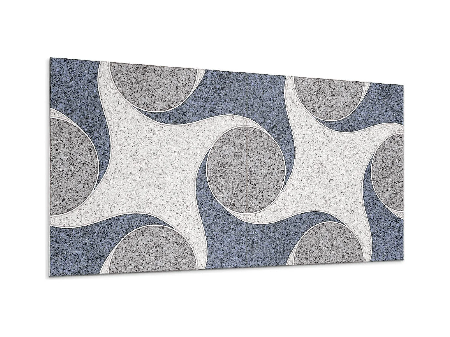 Wandpaneel selbstklebend, Wandverkleidung innen - 100x50 cm - Abstraktes Mosaikmuster