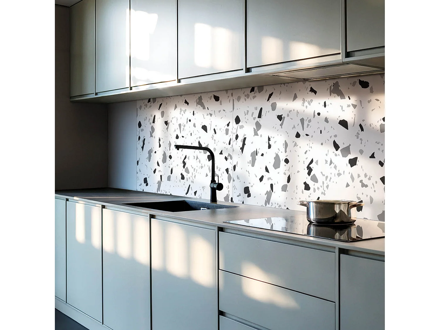 PVC wandpaneel, Vinyl wandverkleidung selbstklebend- 120x60 cm - Abstraktes Steinmuster