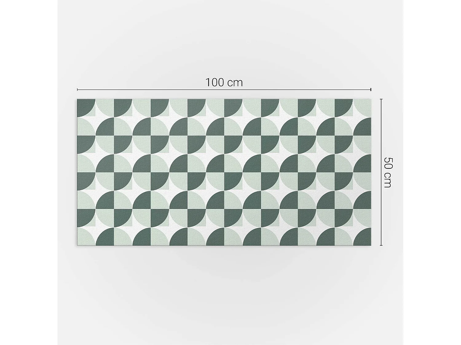 Wandpaneel selbstklebend, Wandverkleidung innen - 100x50 cm - Geometrie von Kreisen und Quadraten