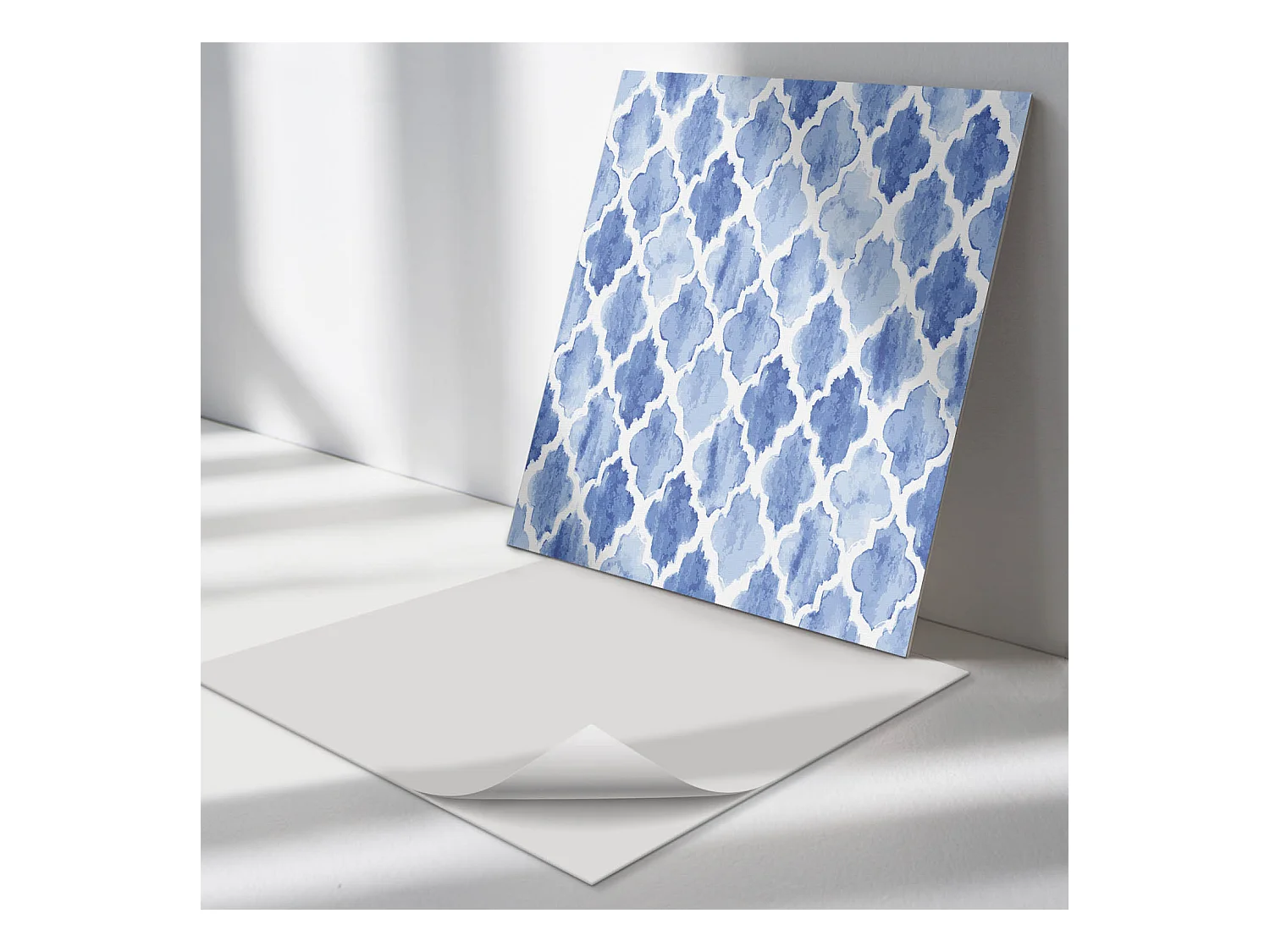 Panneaux muraux autocollants en vinyle imperméable - 4 x 50 x 50 cm - Modèle de style marocain