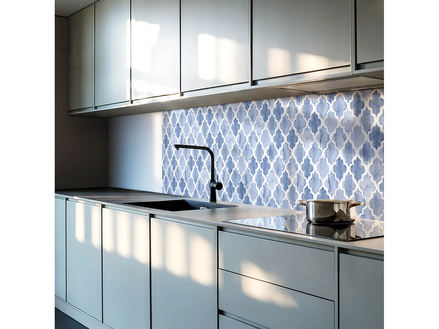 Panneaux muraux autocollants en vinyle imperméable - 4 x 50 x 50 cm - Modèle de style marocain