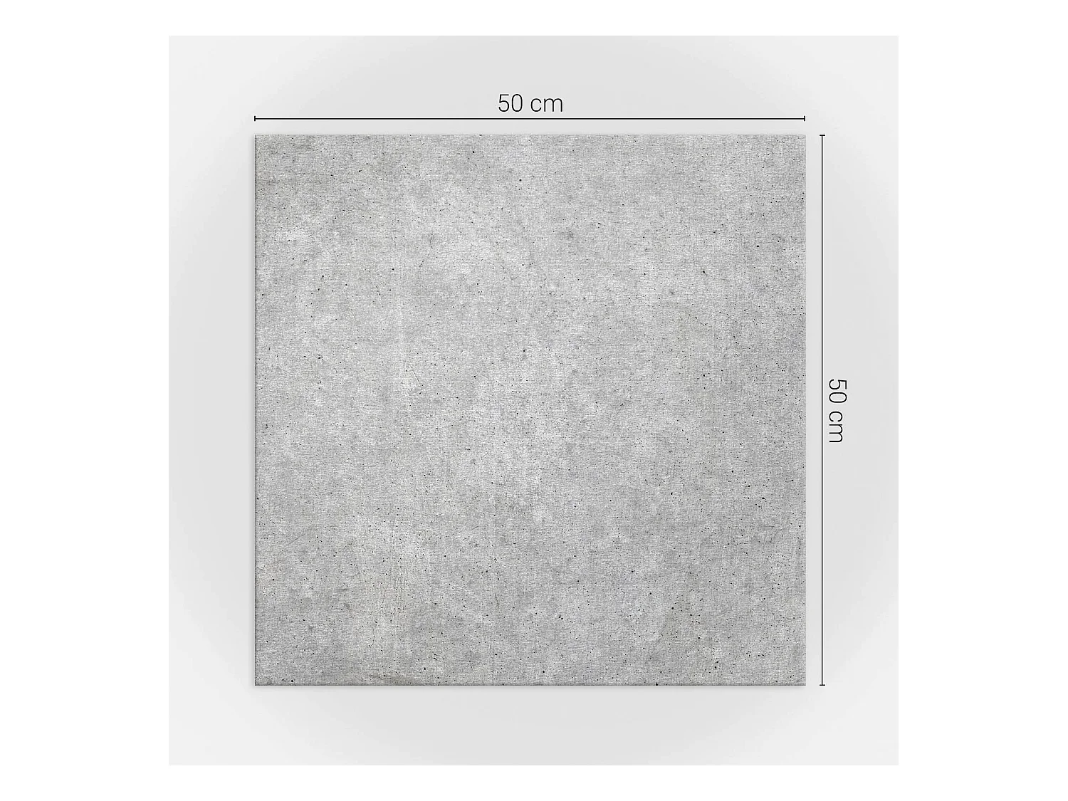 Wandpaneel selbstklebend, Wandverkleidung innen - 4 x 50 x 50 cm - Rohe Betonstruktur